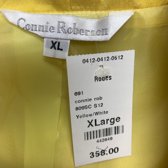 Connie Roberson Yellow Silk polkadot crop jacket - Picture 6 of 8